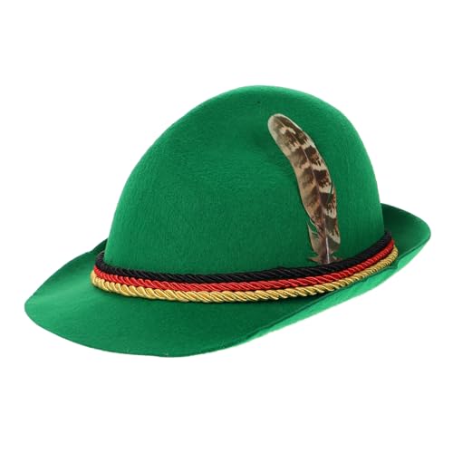 DEARMAMY Zylinderhut Zum Verkleiden für Halloween und Oktoberfest für Herren und Damen Formeller Grüner Hut Elegante Verzierung DEARMAMY Zylinderhut Zum Verkleiden für Halloween und Oktoberfest für Herren und Damen Formeller Grüner Hut Elegante Verzierung von DEARMAMY