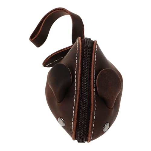 DEARMAMY Münzbeutel mit Robustem Rindsleder Handliches Schlüsselanhänger Portemonnaie für Schule und Freizeit Langlebig und für von DEARMAMY