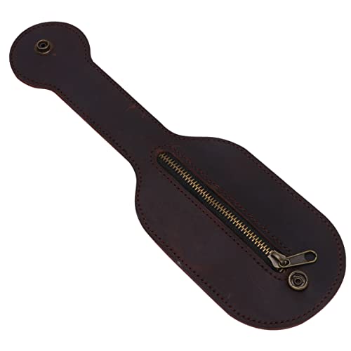 DEARMAMY Vintage Münzgeldbörse Für Damen Und Herren Faltbare Gürteltasche Rustikales Design Praktische Aufbewahrung Für Reisen Und Alltag Kaffeefarbe von DEARMAMY