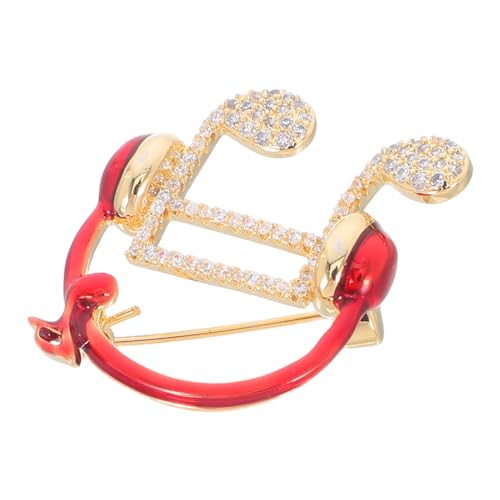 DEARMAMY Broschenbehälter Mit Musiknoten Anstecknadel Für Kopfhörer Schmuck Für Musikliebhaber Schalschmuck Broschenbehälter Für Hochzeiten Schmuck Für Konzertmusik Für Anzüge von DEARMAMY