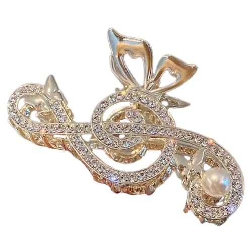 DEARMAMY Musiknoten-Haarnadel Musical Haarnoten Musiknoten-Haarspangen Notizen Bobby für Haarschmuck mit Musiknoten Haarklammern Frauen Musikalische Haaraccessoires Strasssteine von DEARMAMY