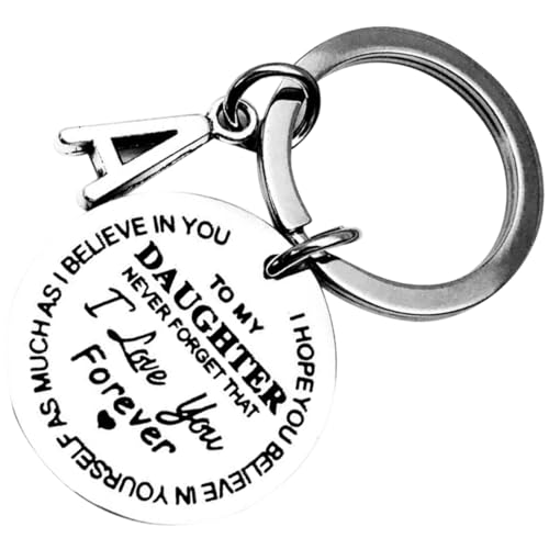 DEARMAMY to My Daughter Schlüsselanhänger Inspirierender Schlüsselanhänger Von Für Tochter Geschenkidee Graduierung Geburtstag von DEARMAMY