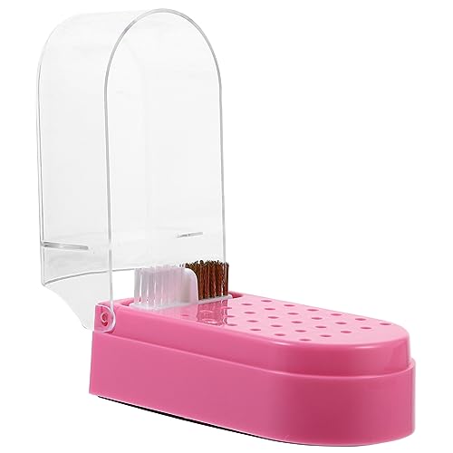 DEARMAMY Nagelbohrer Halter für 30 Bits Transparente Aufbewahrungsbox für Nagelschleifköpfe Organizer für Maniküre Staubgeschützt für Nagelkunst Salons und Zuhause von DEARMAMY