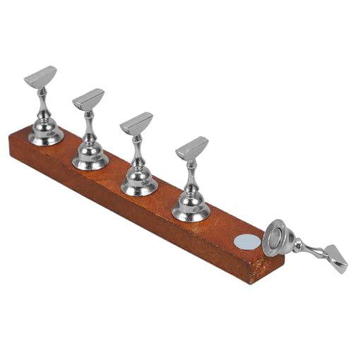 DEARMAMY Nagelständer Für Press-nägel Magnetischer Nagelhalter Mit Holzsockel Abnehmbarer Nagel Organizer Für Künstliche Nägel Nagelspitzen-display-ständer Für Maniküre-übung von DEARMAMY
