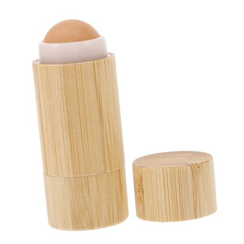 DEARMAMY Ölabsorbierender Rollball-Make-up-Pinsel Stiftung Make-up-Grundierungspinsel Foundation-Flüssigkeitspinsel für Make-up Make-up-Pinsel für Frauen hölzern Light Brown von DEARMAMY