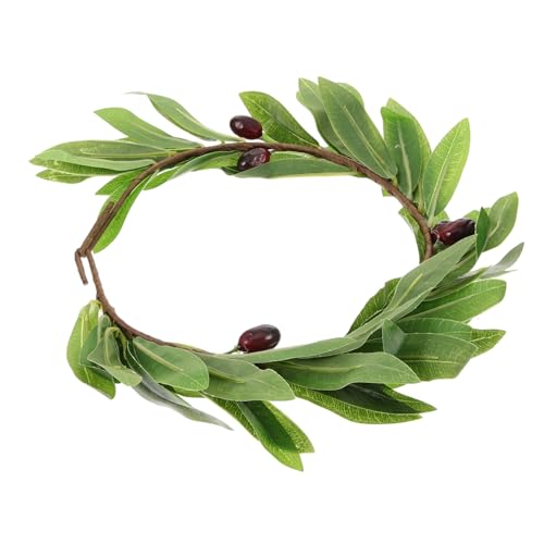 DEARMAMY Olivenblattkranz Für Frauen Kunstmaterial Leicht Für Hochzeiten Partys Fotoshootings Eleganter Kopfschmuck Braut Haarreif Olive Zweig Haarschmuck von DEARMAMY