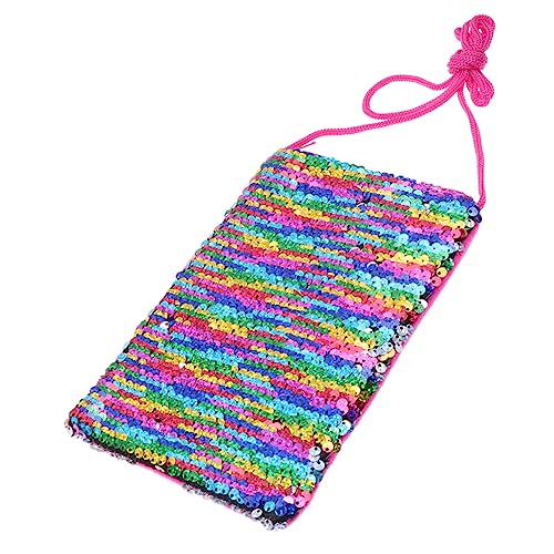 DEARMAMY Pailletten Geldbörse Funkeln Reise-gürteltasche, Schnittfest Mini-beutel Glitzer Handtasche Bote Regenbogen-pailletten-geldbörse Tragetasche Taschen Bauchtasche Damen Miserabel von DEARMAMY