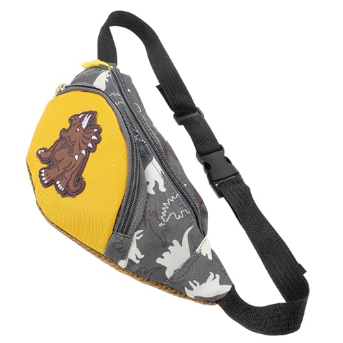 DEARMAMY Pakete Dinosaurier-Tasche Gürteltasche Taille Schlafsack Bausatz Fanny kleine umhängetasche geldbörse Umhängetasche Kleinkind-Jungen-Geldbörse Segeltuch Yellow von DEARMAMY