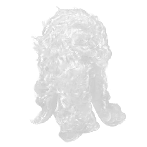 DEARMAMY faschingsperücke Halloween Party Professionelle Perücke Langlebige Perücke Bequeme Perücke Leistungsperücke Richter Perücke Richterperücke für Männer Weiß von DEARMAMY