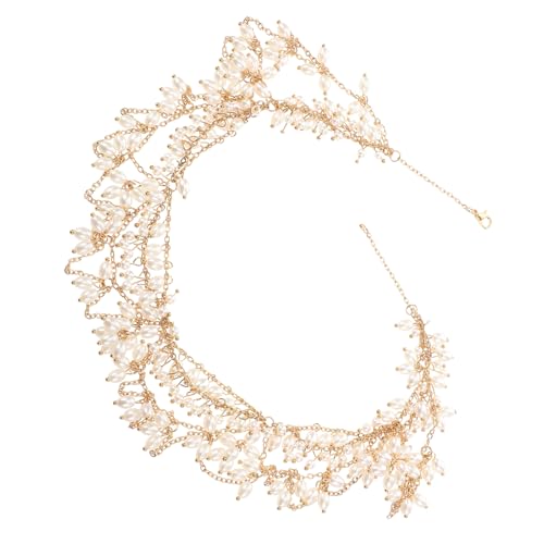 DEARMAMY Brautkette Perlen Für Damen Stirnschmuck Haarschmuck Hochzeitsschmuck Metallschmuck Für Besondere Anlässe DEARMAMY Brautkette Perlen Für Damen Stirnschmuck Haarschmuck Hochzeitsschmuck Metallschmuck Für Besondere Anlässe von DEARMAMY