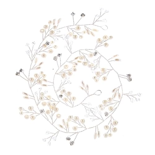 DEARMAMY Perlen Haarband Schmuck Stirnband Perlen Kopfschmuck Kopfschmuck Für Hochzeit Party Festival von DEARMAMY