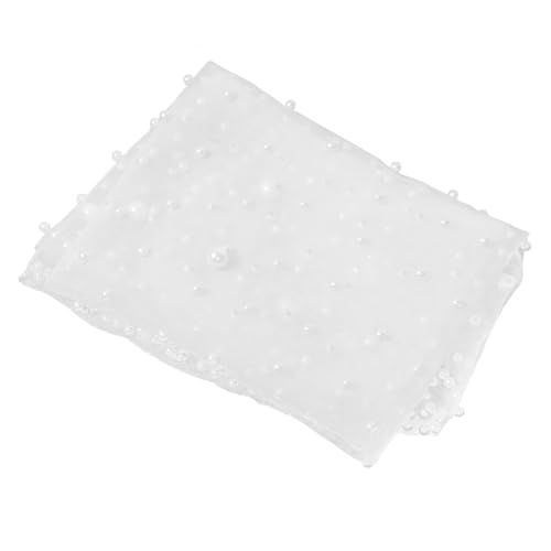 DEARMAMY Perlenschleier Weißer Hochzeitsschleier Weiße Schleier Für Die Braut Hochzeitsschleier Für Bräute Kathedrale Schleier Weißer Schleier Braut Hochzeitsschleier Perlenbraut Plastik von DEARMAMY