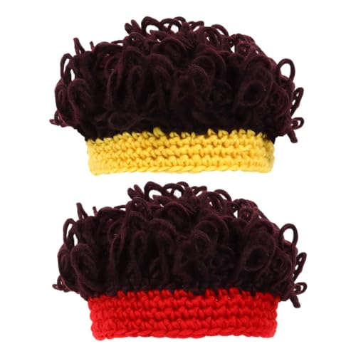 DEARMAMY Realistische Perückenkappe Für Babyfotografie Kinderkostüm Perückenhut Weiche Strickkopfbedeckung Für Kinder-fotoshooting von DEARMAMY