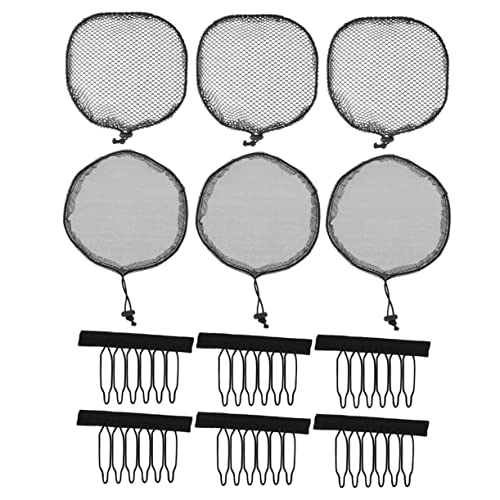 DEARMAMY Perückenzubehör Netzkappe Elastische Perückenabdeckung Tragbares Haarnetz Für Frauen Verschleißfeste Perücken Kopf Caps Atmungsaktives Haar Netz von DEARMAMY