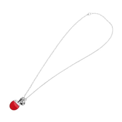 DEARMAMY Pingpong Racket Anhänger Halskette Stilvolles Tischtennis Schmuckstück Für Sportfans Einzigartiges Design Für Soziale Anlässe Langlebige Verarbeitung Und Trendige Accessoire von DEARMAMY