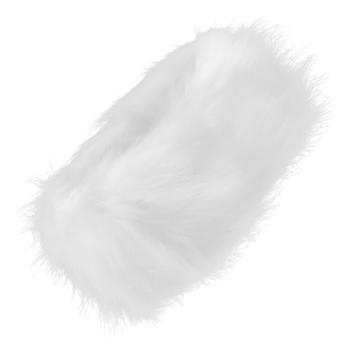 DEARMAMY Plüsch Stirnband ohrenwärmer ear warmers ohrwaermer Warm headband ohrwarmer Pelz Stirnband Outdoor-Ohr halstuch damen Frauen warmes Stirnband Fellstirnband für Damen Kunstfell Weiß von DEARMAMY