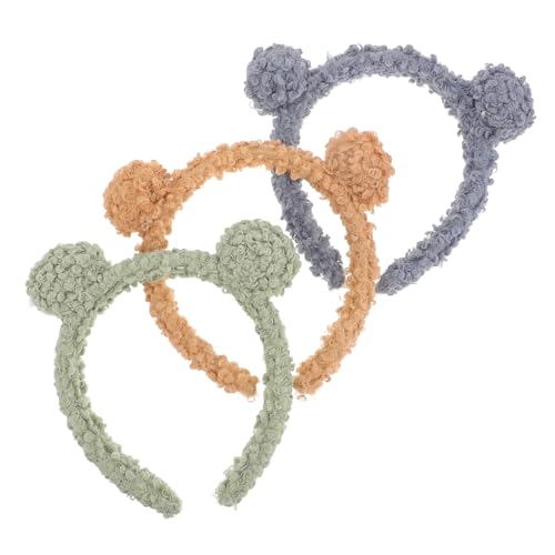 DEARMAMY Plüsch Tierohr Haarband 3 Stück Damen Stirnband Cosplay Haarschmuck für Partys Geburtstag und Halloween Flauschige Ohren Geschenkauswahl von DEARMAMY