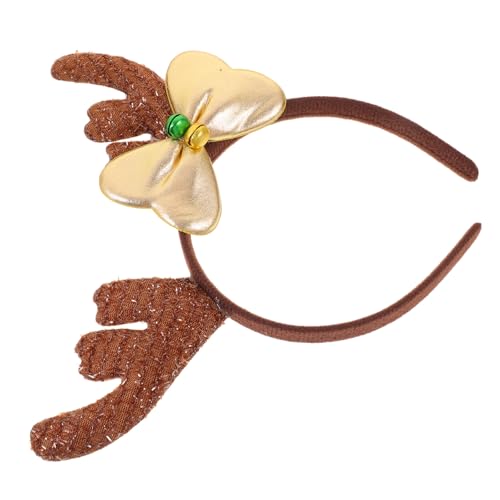 DEARMAMY Plüsch-geweih-stirnband Weihnachts-rentier-stirnband Party-stirnbänder Reh Weihnachtsstirnbänder Hirsch Kostüm Damen Frohe Weihnachten Stirnband Bands Haustier Legierung von DEARMAMY