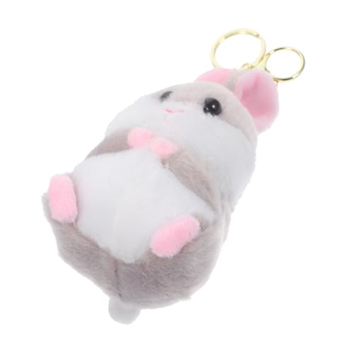 DEARMAMY Fuzzy Schlüsselanhänger Hamster Stofftier Schlüsselanhänger Ästhetischer Taschenanhänger Auto Schlüsselanhänger Geldbörse Charms Für Handtaschen von DEARMAMY