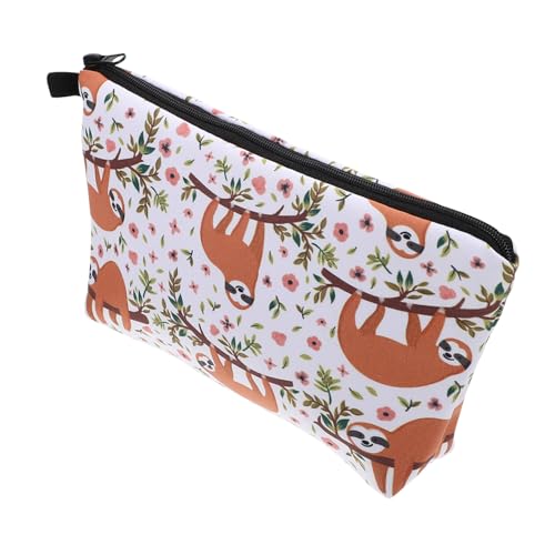 DEARMAMY Printed Cosmetics Bag mit Einzigartigem Sloth Design Stilvolle Kosmetiktasche für Damen und Tragbar zur Aufbewahrung von Make Up und Toilettenartikeln Reisen von DEARMAMY