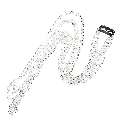 DEARMAMY Quaste Haarkette Haarzubehör für Mädchen Haarklammern für Frauen Haarspangen mit Strass Haarspange mit Strasssteinen Haarschmuck mit Strasssteinen Haarkettenclip Aluminium Silber von DEARMAMY