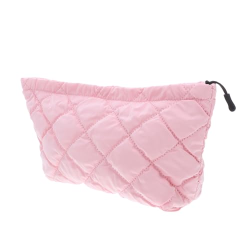 DEARMAMY Quilted Makeup Bag mit Innovativer Steppung Große Kapazität und Geteilten Fächern Handliches Design für Damen Vielseitiger Kosmetik Organizer für Alltag und Reisen Polyester von DEARMAMY