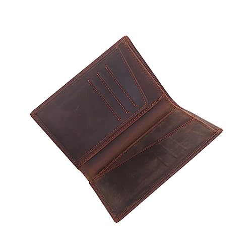 DEARMAMY RFID Herren Geldbörse Wallet mit Geldklammer Multifunktionales Kartenetui mit Passfach Diebstahlschutz Kompakt und Leicht Braun für Reisen und Alltag von DEARMAMY