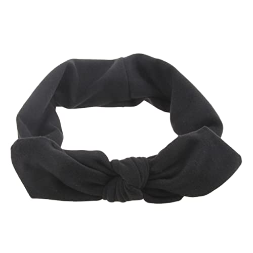 DEARMAMY Rabbit Ear Haarband Verstellbar Bequemes Kopfhaarband Schwarz mit Niedlichem Hasenohr Design für Sicheres von Haaren oder Schals Rutschen von DEARMAMY