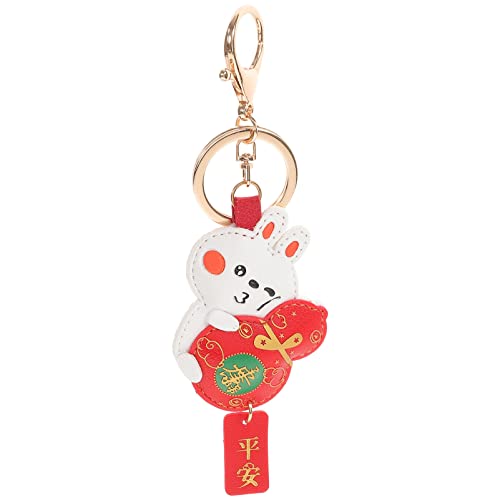 DEARMAMY Rabbit Keychain Mouse Hasenschlüsselkettenhaltertasche Schlüsselanhänger Lanyard Bell Toy Ring Accessoires Gefüllte Beutel Tier Geldbeutel Plüsch Wallet Wallet Londe Leder Und von DEARMAMY