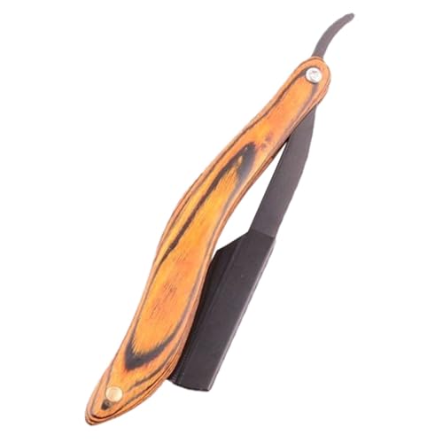 DEARMAMY Rasierer Gesicht Rasierapparat Einzelklinge Männer Rasieren Rasiermesser mit Holzgriff Faltener Rasiermesser Handbuch Rasiermesser Rostfreier Stahl von DEARMAMY