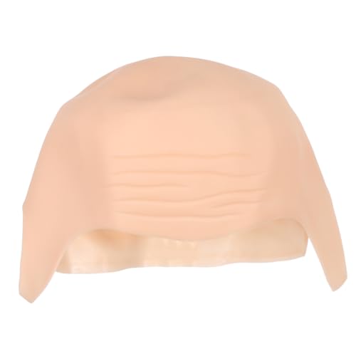 DEARMAMY Realistische Glatze Kappe aus Flexiblem Gummi Wiederverwendbare Unisex Kostüm Kopfabdeckung für Halloween Theater und Cosplay Hautfreundlich Bequem für Erwachsene von DEARMAMY