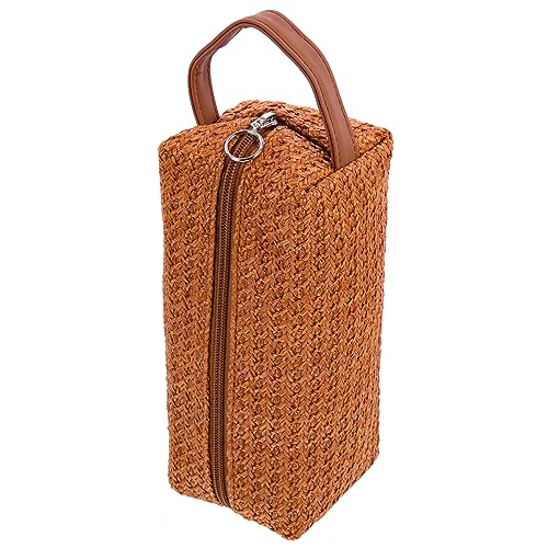 DEARMAMY Reise Kosmetiktasche Große Kapazität aus PP Material Tragbare Makeup Organizer für Damen Multifunktionale Toilettentasche für Reisen und Alltag Braune Farbe von DEARMAMY