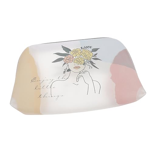 DEARMAMY Reise Kosmetiktasche aus TPU Leichte Schminktasche für Damen Multifunktionale Aufbewahrung für Make Up und Toilettenartikel für Reisen Transparente Kulturtasche mit Reißverschluss von DEARMAMY