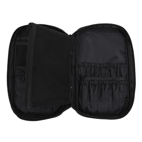 DEARMAMY Reise Make-up Pinseltasche Aus Wasserdichtem Oxford Und Nylongewebe Leicht Und Großzügig Mit Reißverschluss Und Tragegriff Für Damen Kosmetiktasche Für Reisen Urlaub Und von DEARMAMY