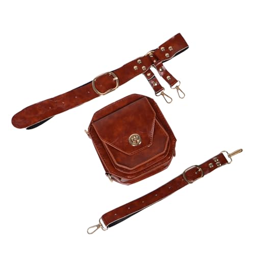 DEARMAMY Renaissance Gürteltasche Damen PU Vintage Hüfttasche Mittelalterliche Bauchtasche Steampunk Cosplay Accessoire für Halloween Festival Alltag von DEARMAMY