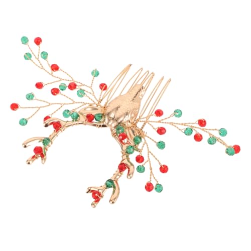 DEARMAMY Rentiergeweih-haarspange Hirsch-stirnband Für Frauen Und Mädchen Weihnachts-haarkämme Vintage-haarschmuck Schneeflocken-haar-accessoire von DEARMAMY