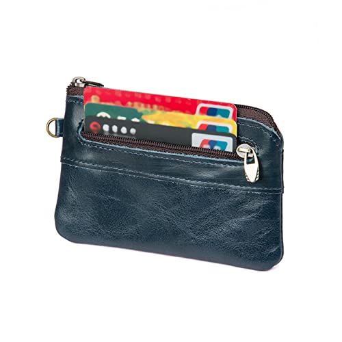 DEARMAMY Retro Herren Leder Geldbörse Tragbare Kleingeldbörse Reißverschluss Geldbeutel Fürs Geschäft von DEARMAMY