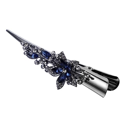 DEARMAMY Metall Entenschnabel Haar Clip Strass Damen Retro Krokodilklemme Glänzende Haarspange für Dünnes Haar Haaraccessoires für Partys und Alltag von DEARMAMY