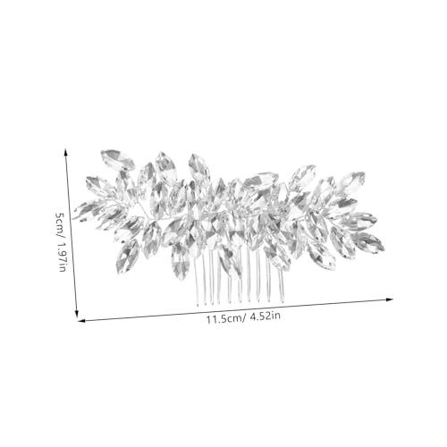 DEARMAMY Rhinestone Braut Haarkamm Kristall Hochzeit Haarschmuck für Frauen Mädchen Vielseitig Kompatibel Sicherer Metallclip Design Passend zu Braut und Brautjungfern Frisuren von DEARMAMY