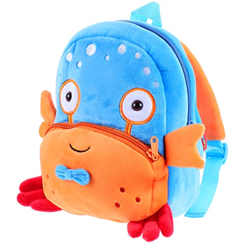 DEARMAMY Plüsch Rucksack Für Kinder Verstellbarer Kindergartenrucksack Bequeme Ebene Muster Tasche Niedlicher Kleinkind Rucksack Für Mädchen Und Jungen Für Kindergarten von DEARMAMY