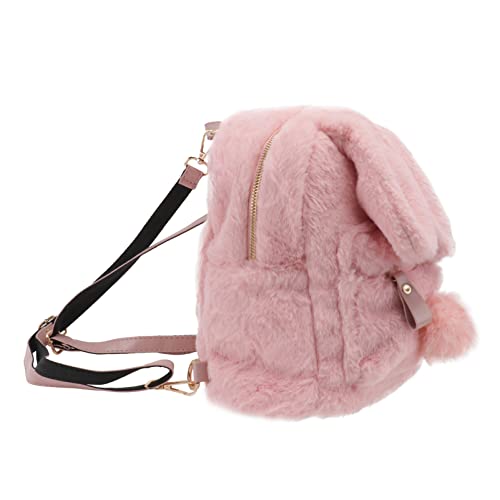 DEARMAMY Kuscheliger Plüsch-Rucksack Mit Hasenohren Für Damen Vielseitig Einsetzbar Als Schul Reise Oder Einkaufsrucksack Praktische Verwendung von DEARMAMY