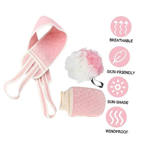 DEARMAMY Rückenschrubber Satz Langanhaltendes Peeling Handtuch Duschhandschuh für Sanfte Hautreinigung für Zuhause und Wellness von DEARMAMY