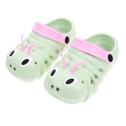 DEARMAMY Sandalen Sommer Grün Innenlänge Cartoon Rutschfest Strand Schuhe für Jungen Mädchen Leichte Hautfreundliche Hausschuhe von DEARMAMY