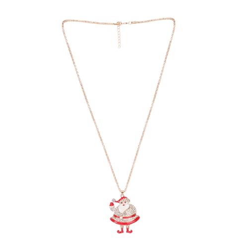 DEARMAMY Santa Claus Sweater Necklace Damen Schmuck Weihnachtsanhänger Party Festlich Langlebig Modisch für Weihnachten Reise Feier Abschluss Freunde von DEARMAMY