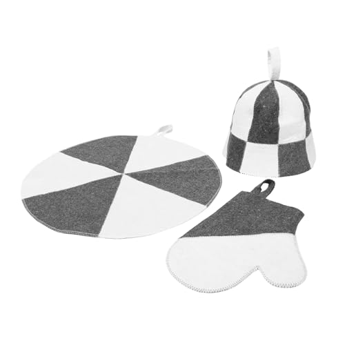 DEARMAMY Sauna Filzhaube Für Damen Saugfähigem Hut Und Handschuhen Badezimmer-dampfbad-zubehör Aus Hitzebeständigem Material DEARMAMY Sauna Filzhaube Für Damen Saugfähigem Hut Und Handschuhen Badezimmer-dampfbad-zubehör Aus Hitzebeständigem Material von DEARMAMY