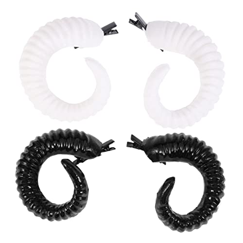 DEARMAMY Schafshörner Haarspange Schafshorn Haarnadel Cosplay Kopfschmuck Halloween Schafshorn Clip Für Party Und Kostüm von DEARMAMY