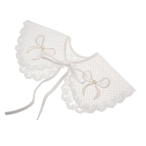 DEARMAMY Schal Falscher Kragen Abnehmbarer Kragen Falscher Kragen Abnehmbar Falscher Kragen Aus Spitze Choker-blusenkragen Legerer Kragen Falsches Baumwoll-twill Weiß von DEARMAMY