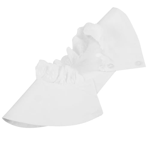 DEARMAMY Schal falscher Kragen gefälschte Kragen abnehmbar falscher Hemdkragen Winterkragen gefälschter Kragen falsche Abnehmbare gefälschte Kragen Baumwoll-Twill Weiß von DEARMAMY