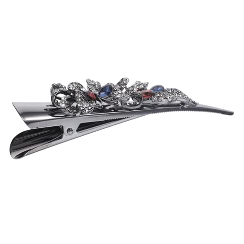DEARMAMY Entenschnabel Haarspange Mit Strass Metall Haarspange Vintage Dekorative Für Frauen Mädchen Hochzeit Party Alltag Schmuck von DEARMAMY