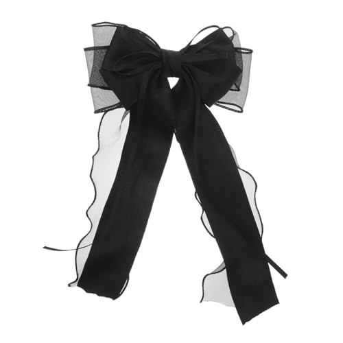 DEARMAMY Netz-haar-clip Mit Schleife Für Damen Spitze-haar-accessoire Schwarze Haarspangen Mit Netzschleife Haarschleifen Für Mädchen Verschiedene Anlässe Schleifenknoten Haarspangen von DEARMAMY